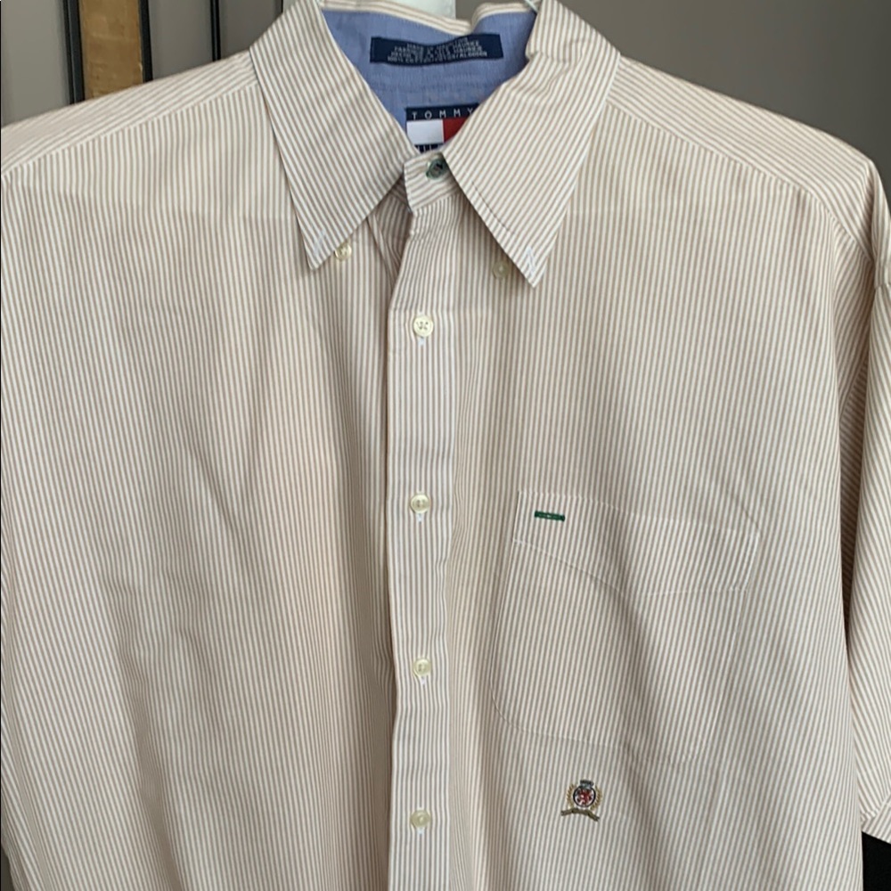 Tommy Hilfiger Tan Casual Button Down Shirt